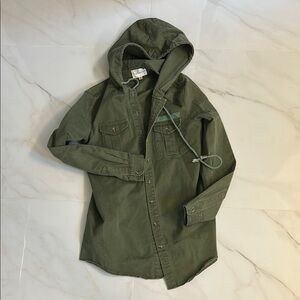 Olive Green Hooded Jacket